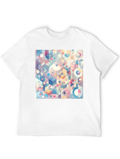 Geometric Dreamscape Tee - Artistic Print Casual Style