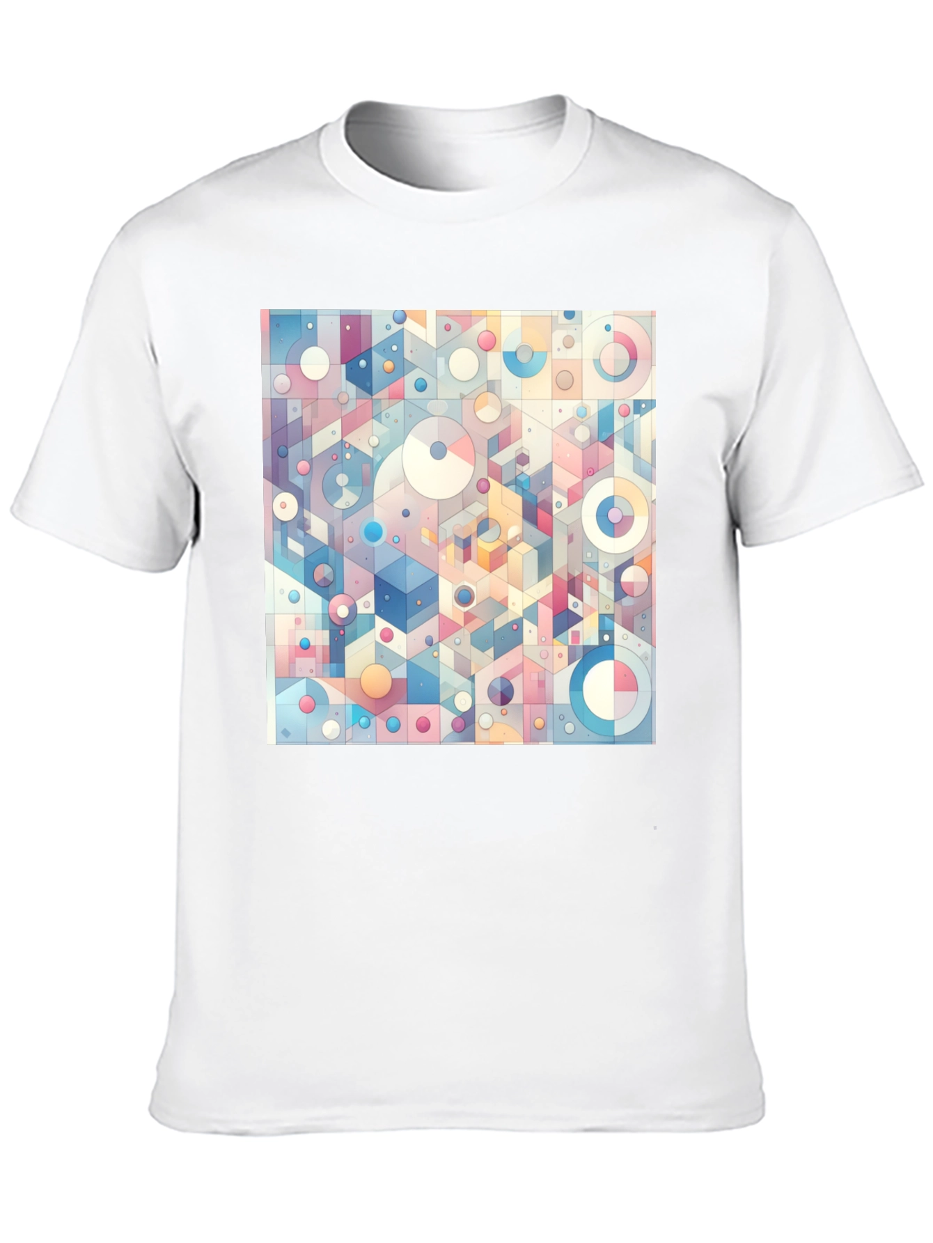 Geometric Dreamscape Tee - Artistic Print Casual Style