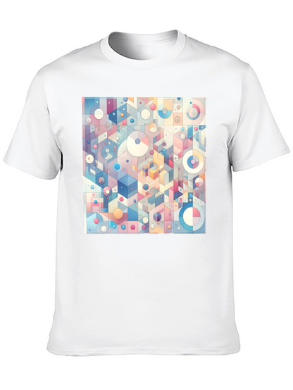 Geometric Dreamscape Tee - Artistic Print Casual Style