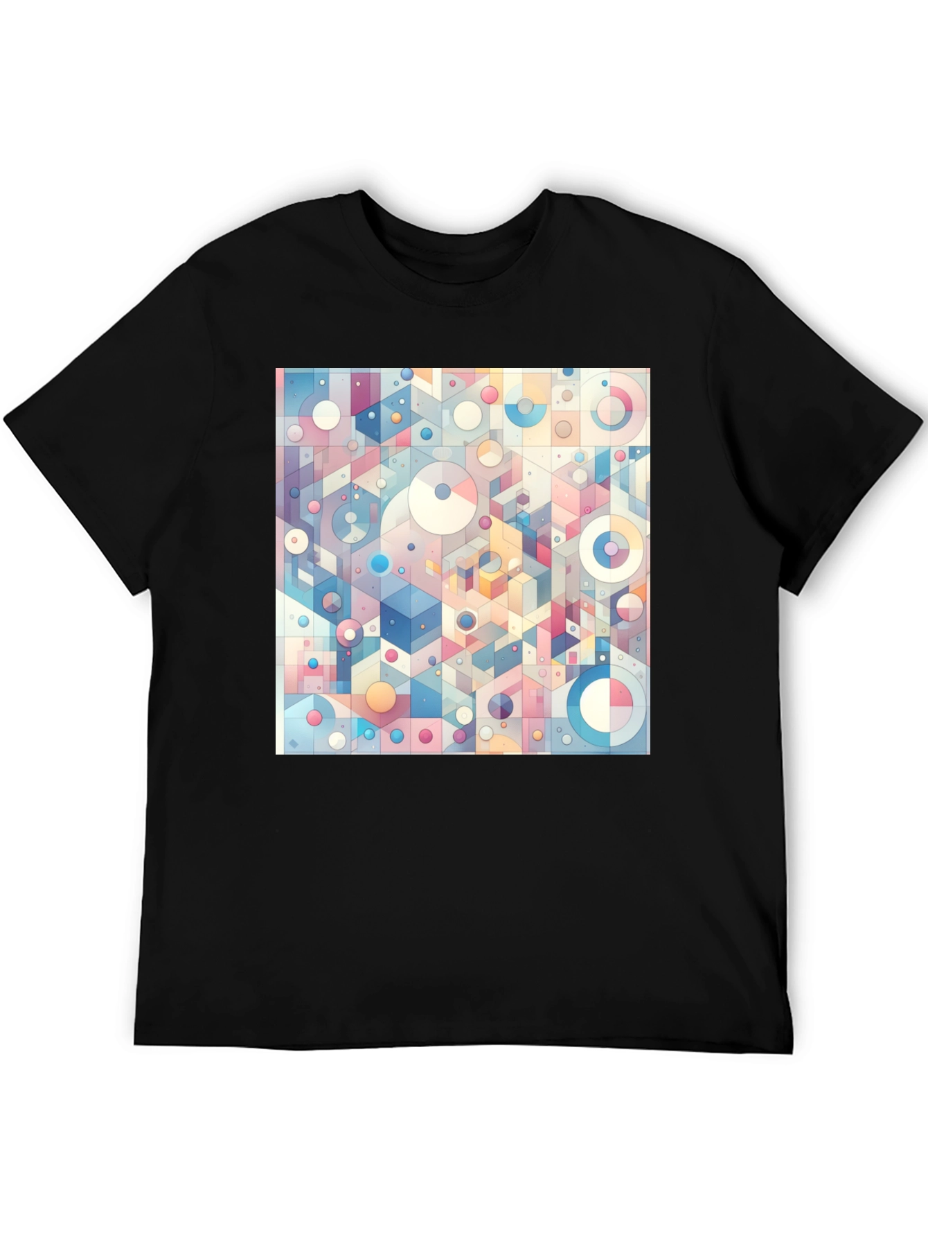 Geometric Dreamscape Tee - Artistic Print Casual Style