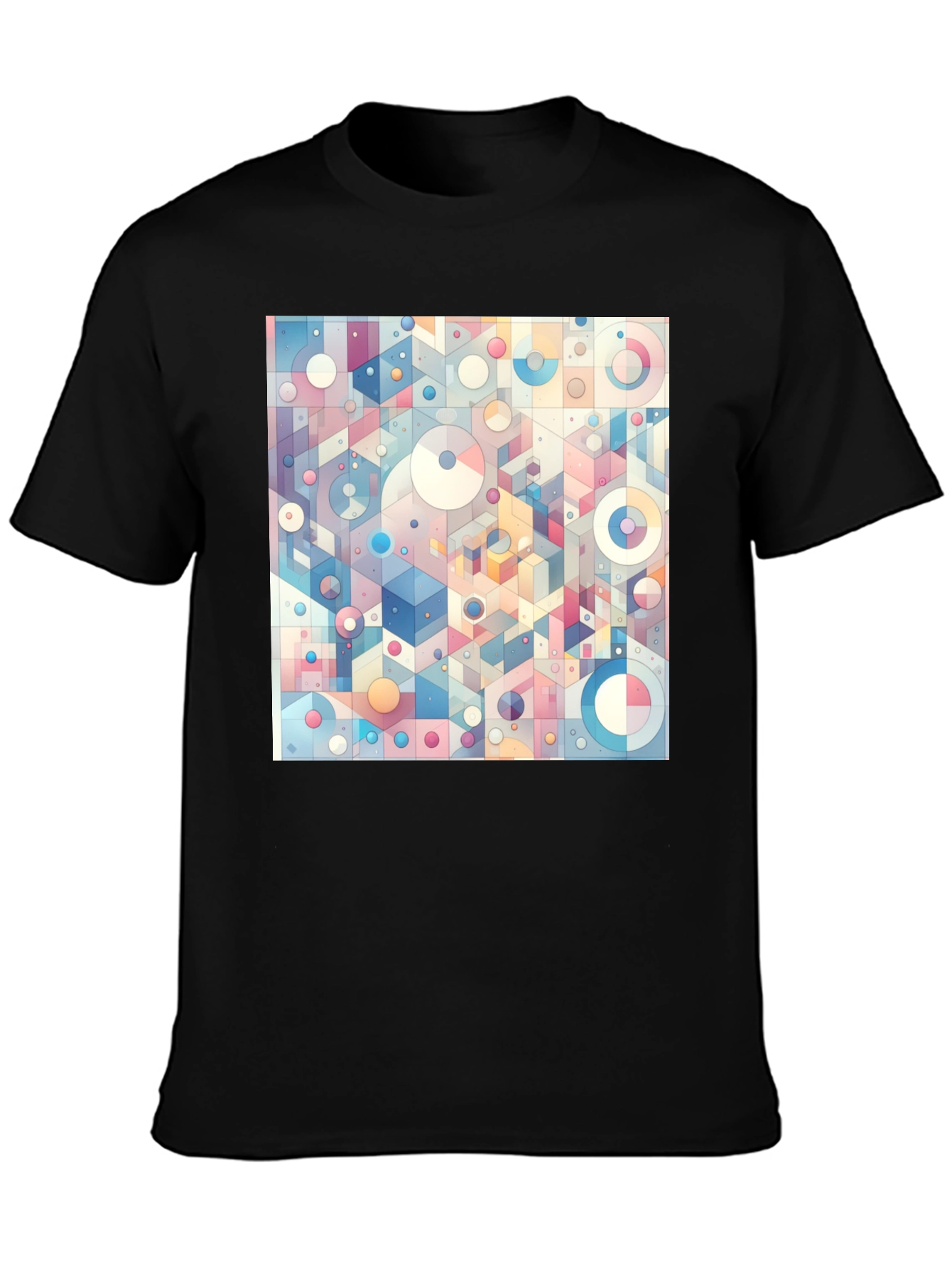 Geometric Dreamscape Tee - Artistic Print Casual Style