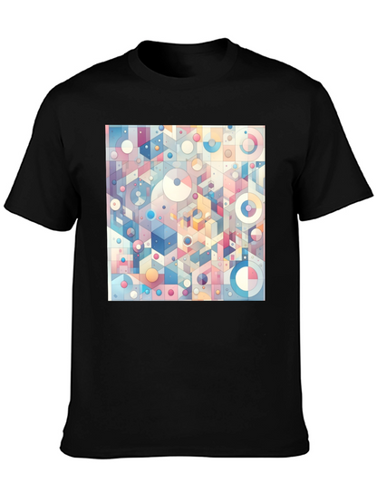 Geometric Dreamscape Tee - Artistic Print Casual Style