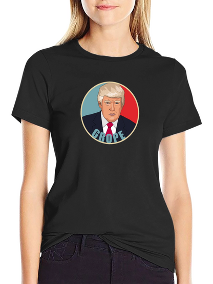 Satirical Trump Graphic T-Shirt - Black