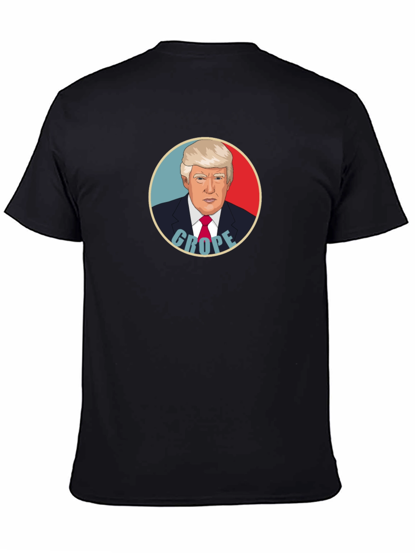 Satirical Trump Graphic T-Shirt - Black