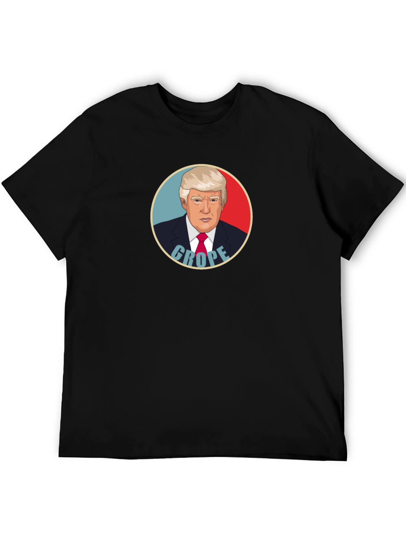 Satirical Trump Graphic T-Shirt - Black