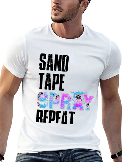 Sand Tape Spray Repeat Graphic Tee