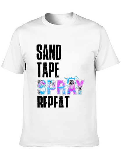 Sand Tape Spray Repeat Graphic Tee