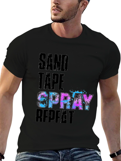 Sand Tape Spray Repeat Graphic Tee