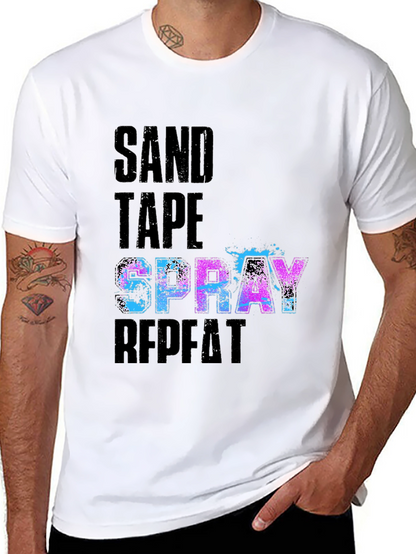 Sand Tape Spray Repeat Graphic Tee