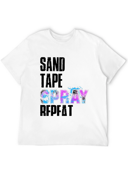 Sand Tape Spray Repeat Graphic Tee