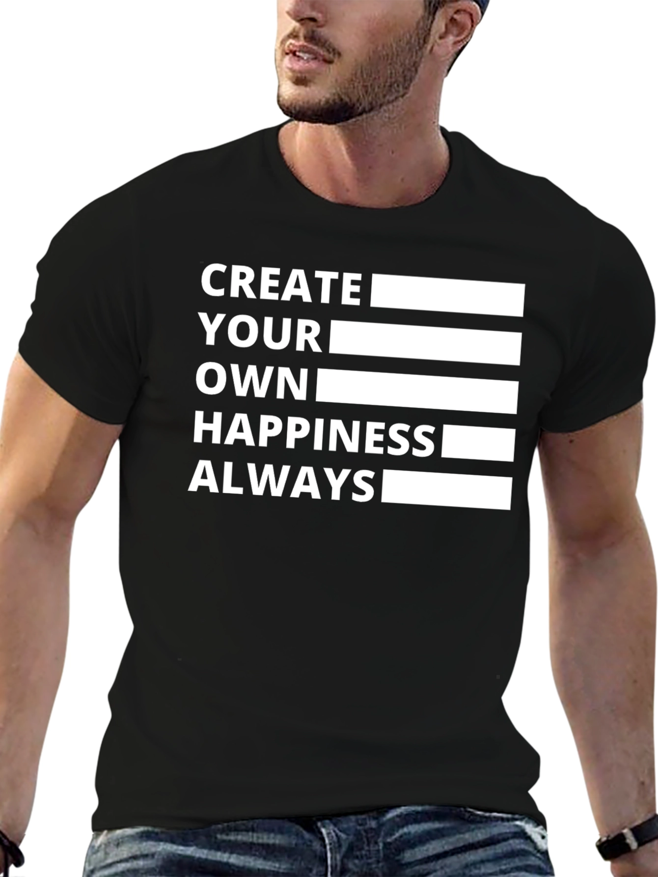 Create Your Own Happiness Black T-Shirt