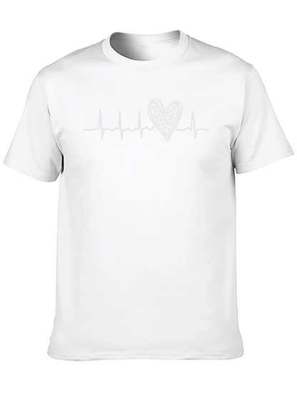 Heartbeat Heart T-Shirt - Black