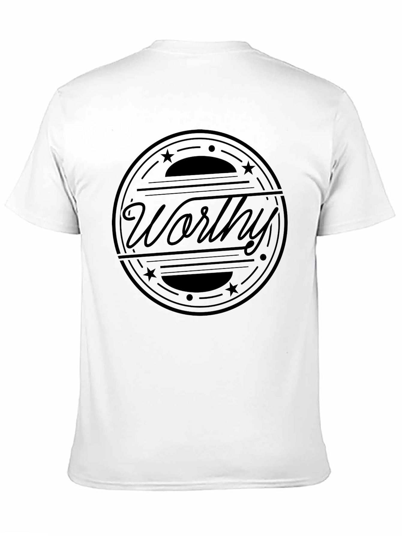 Worthy Graphic Print Black Cotton T-Shirt