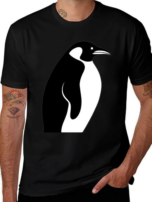 Penguin Graphic Tee - Stylish Black Cotton T-Shirt