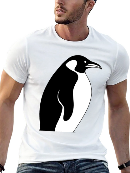 Penguin Graphic Tee - Stylish Black Cotton T-Shirt