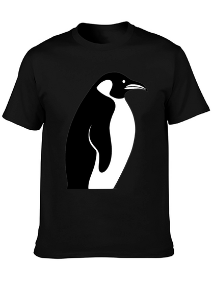 Penguin Graphic Tee - Stylish Black Cotton T-Shirt