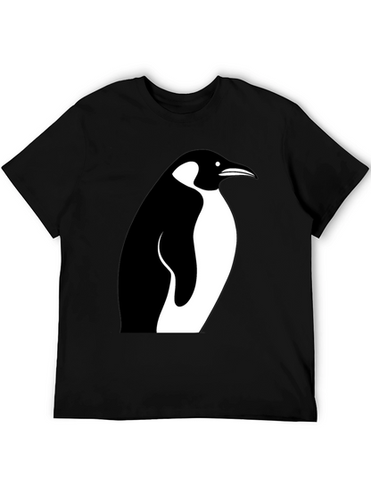 Penguin Graphic Tee - Stylish Black Cotton T-Shirt