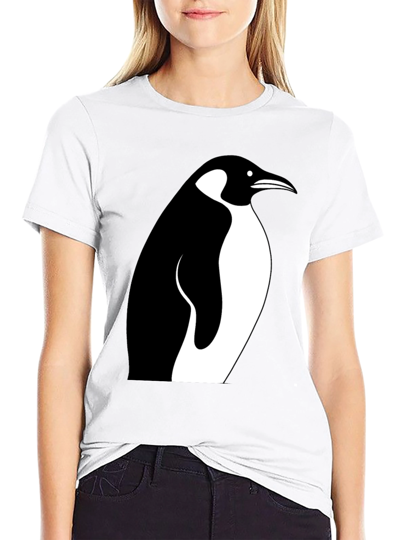 Penguin Graphic Tee - Stylish Black Cotton T-Shirt