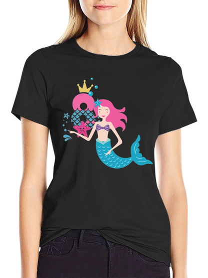 Mermaid Birthday Number T-Shirt