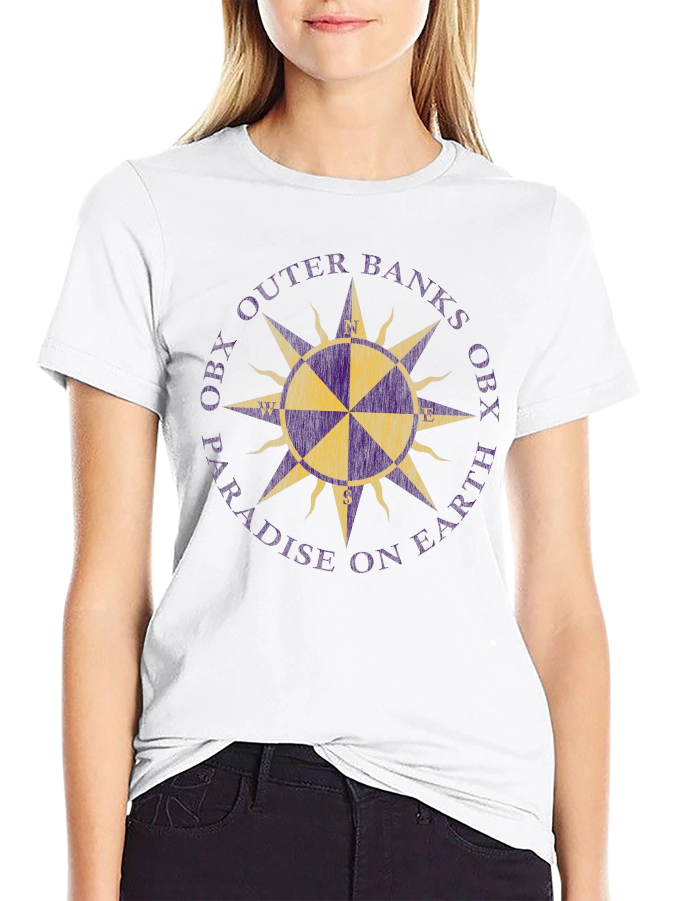 OBX Outer Banks T-Shirt Paradise Compass
