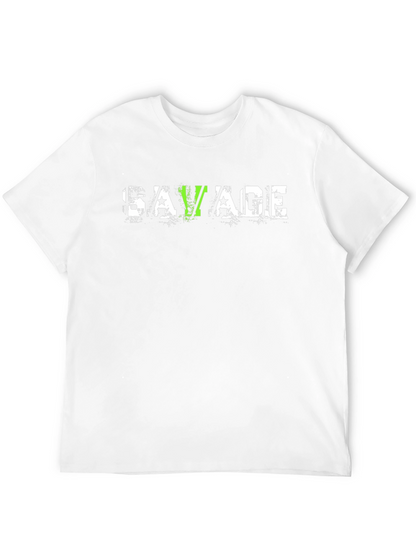 Savage Graphic T-Shirt - Distressed Print