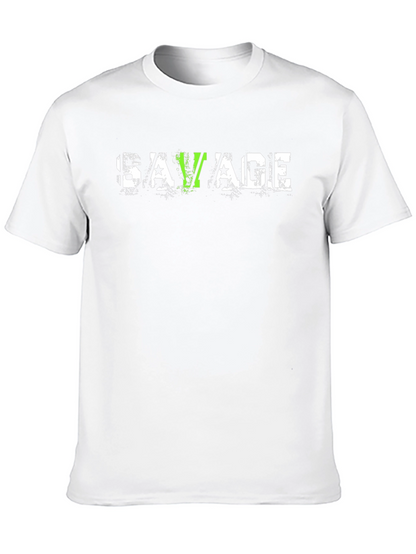 Savage Graphic T-Shirt - Distressed Print