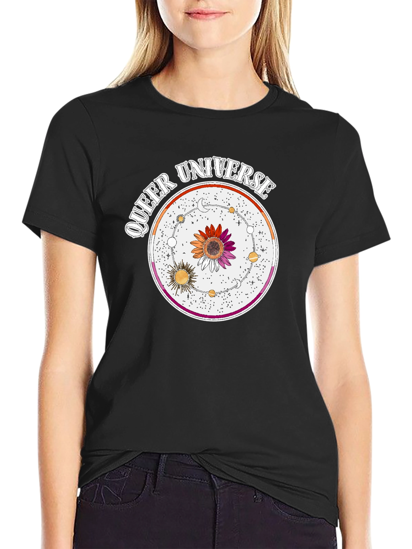 Queer Universe Graphic T-Shirt - Lesbian Pride