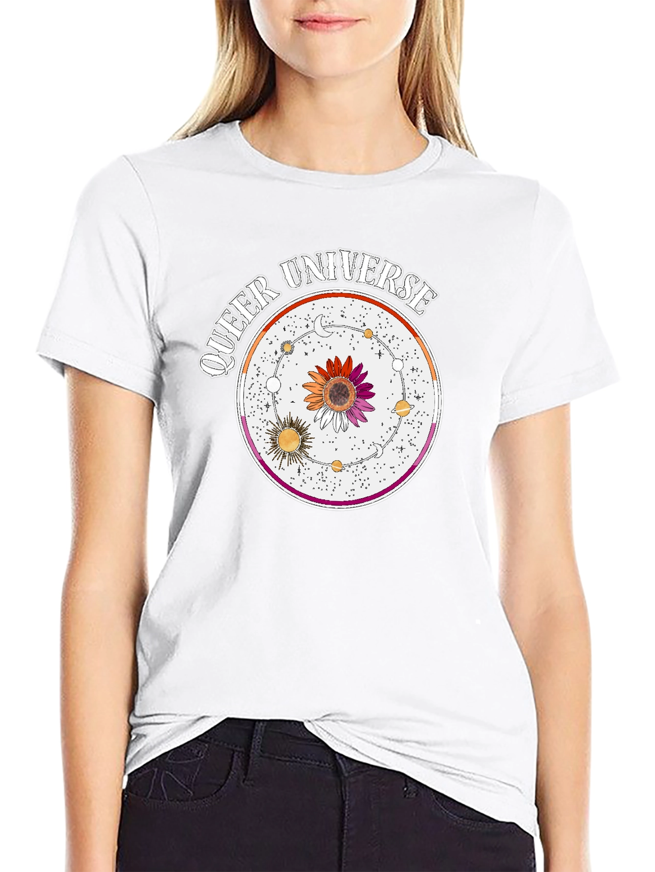 Queer Universe Graphic T-Shirt - Lesbian Pride