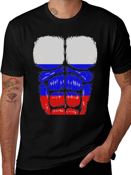 Russian Flag Muscle T-Shirt