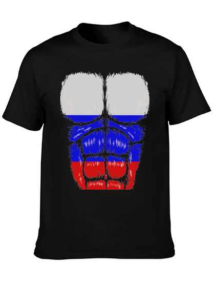 Russian Flag Muscle T-Shirt