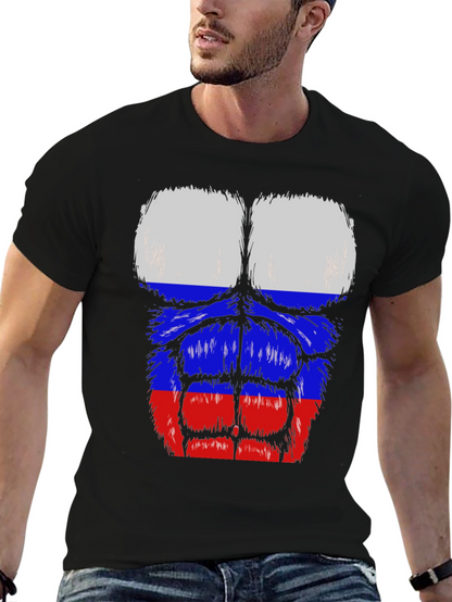 Russian Flag Muscle T-Shirt