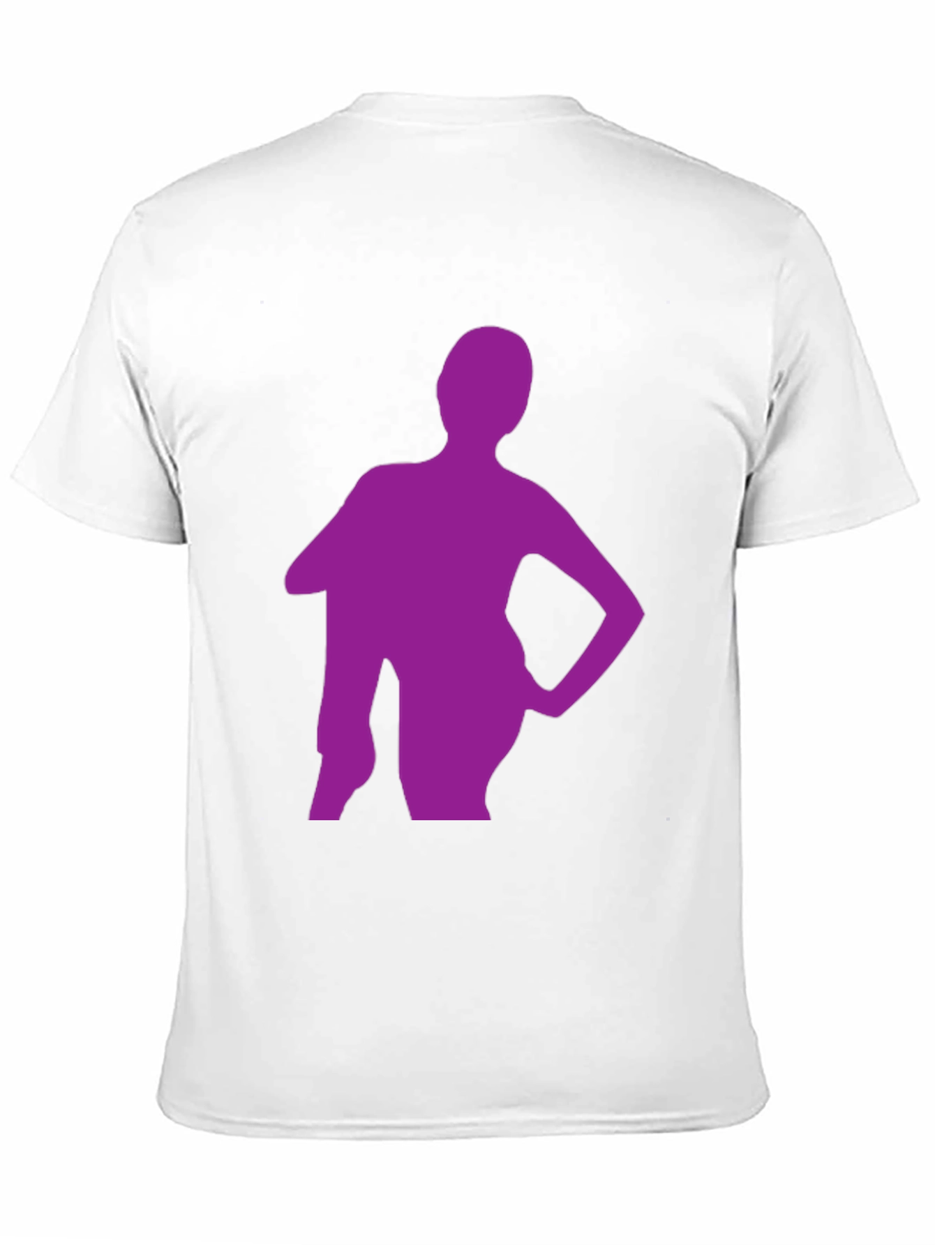 Stylish Black T-Shirt with Purple Silhouette Graphic