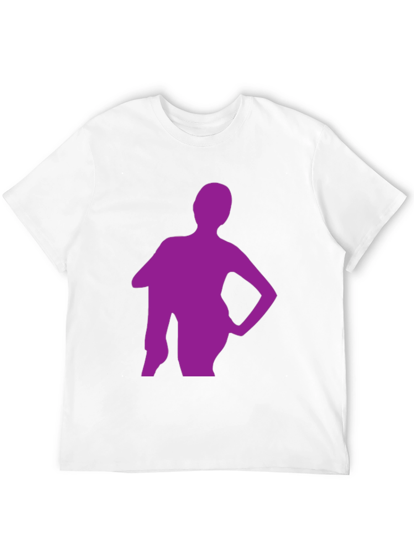 Stylish Black T-Shirt with Purple Silhouette Graphic