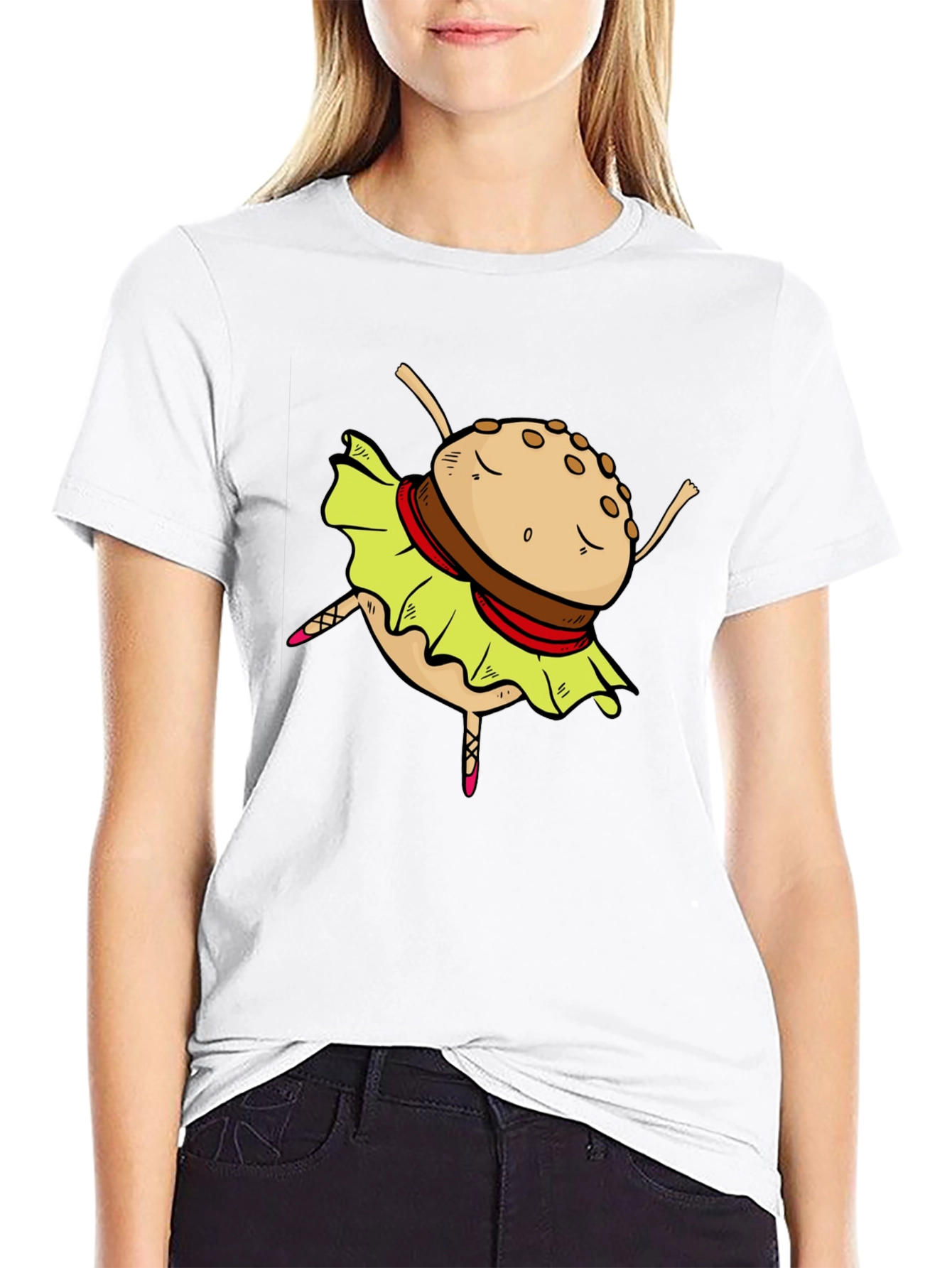 Burger Ballerina Graphic T-Shirt