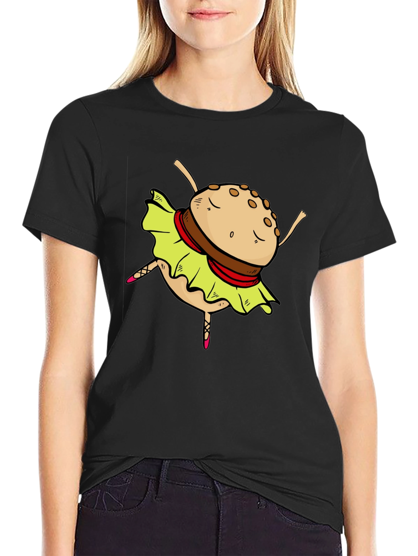 Burger Ballerina Graphic T-Shirt