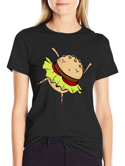 Burger Ballerina Graphic T-Shirt