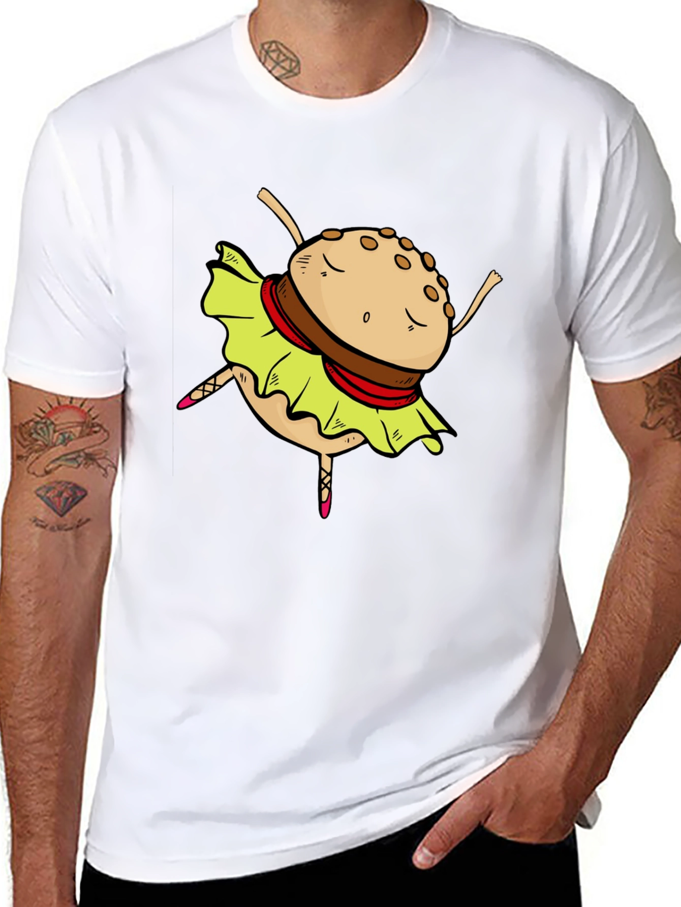 Burger Ballerina Graphic T-Shirt