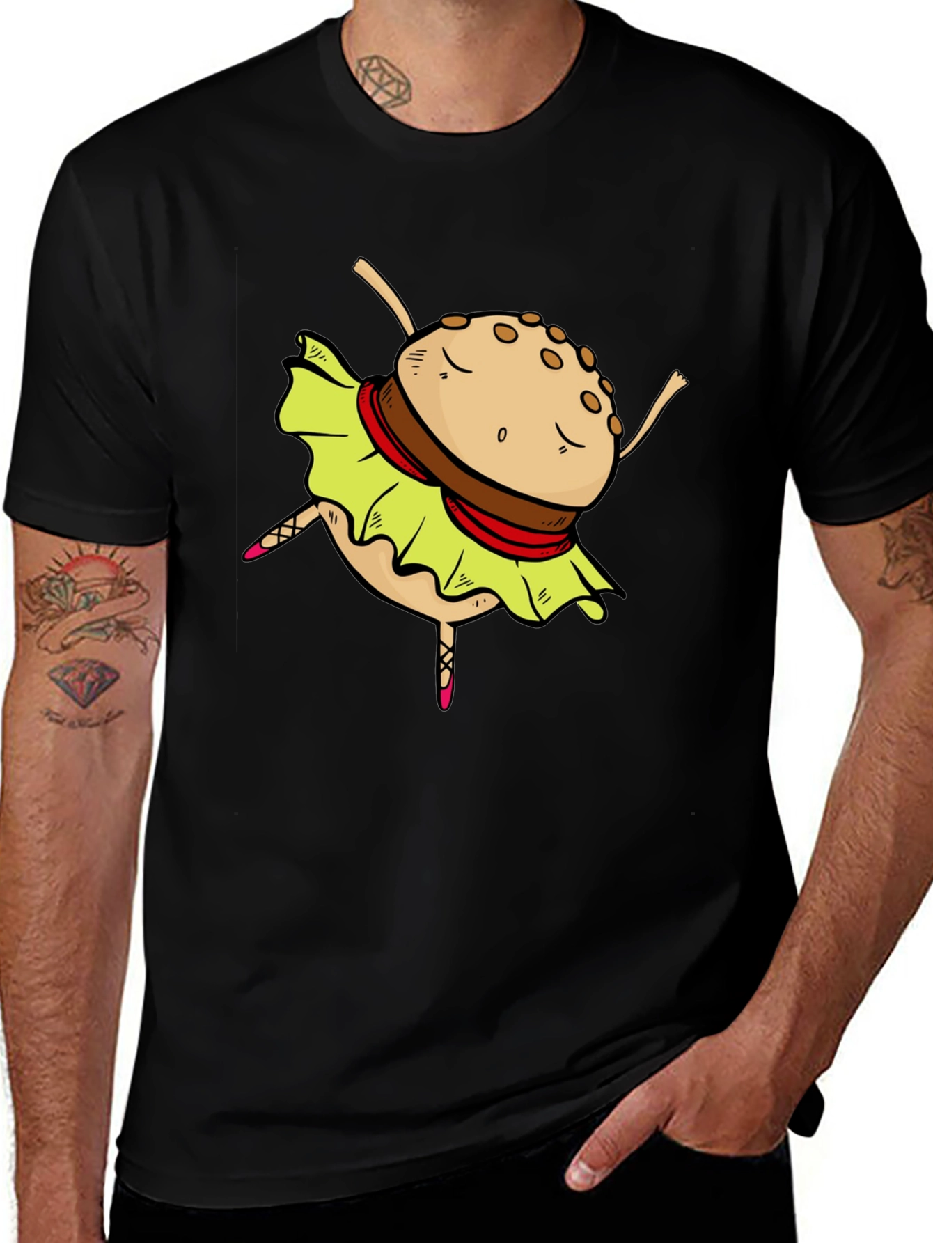 Burger Ballerina Graphic T-Shirt