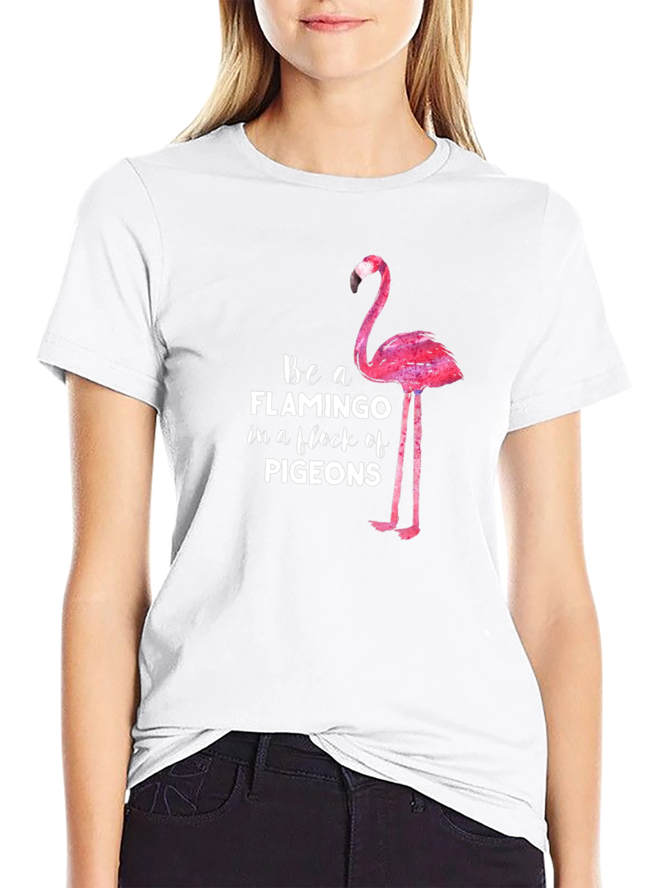 Be a Flamingo in a Flock of Pigeons T-Shirt