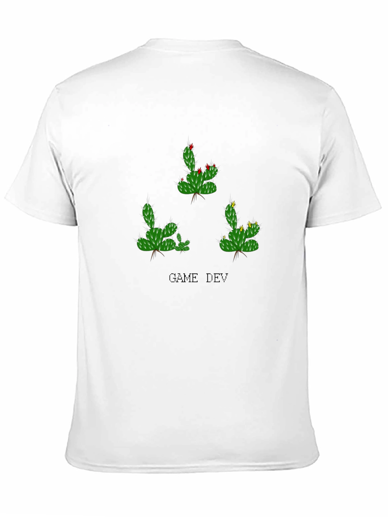 Game Dev Cactus T-Shirt - Black Cotton Tee