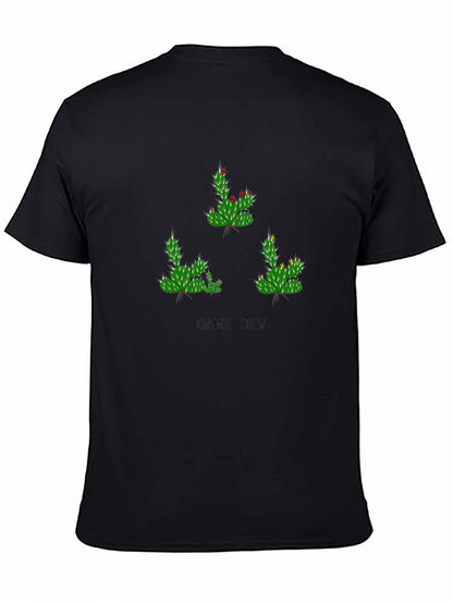 Game Dev Cactus T-Shirt - Black Cotton Tee