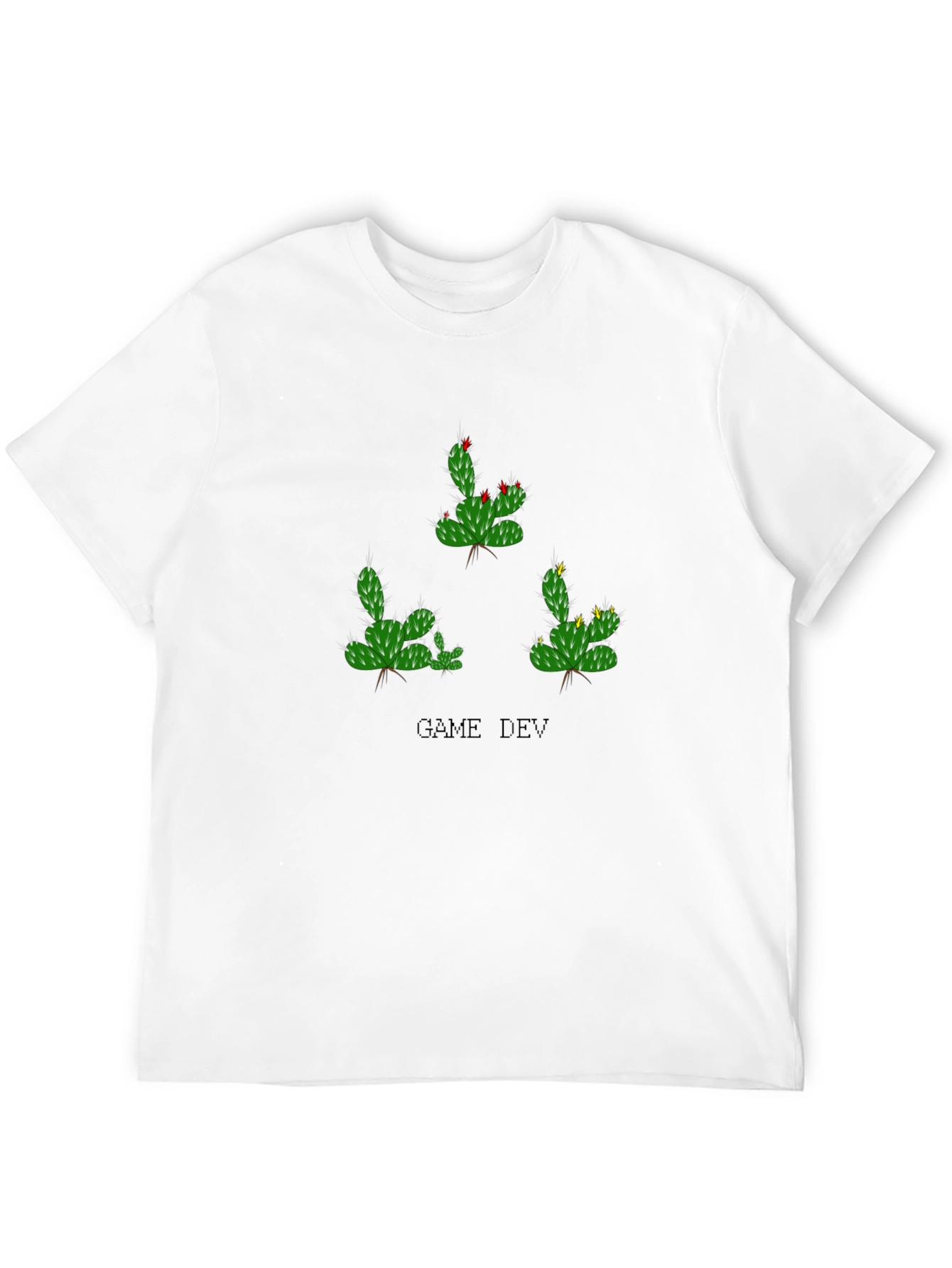 Game Dev Cactus T-Shirt - Black Cotton Tee