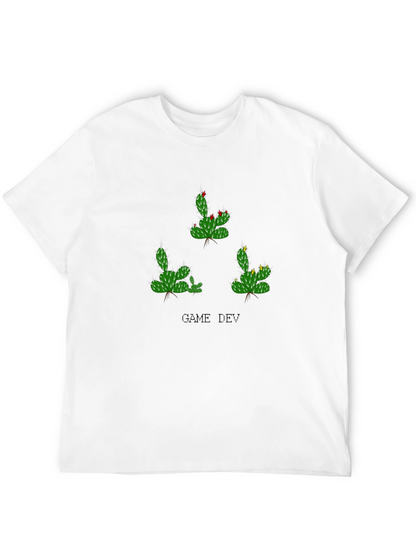 Game Dev Cactus T-Shirt - Black Cotton Tee