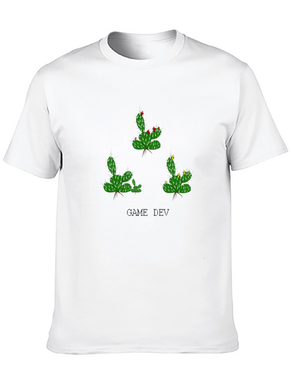 Game Dev Cactus T-Shirt - Black Cotton Tee