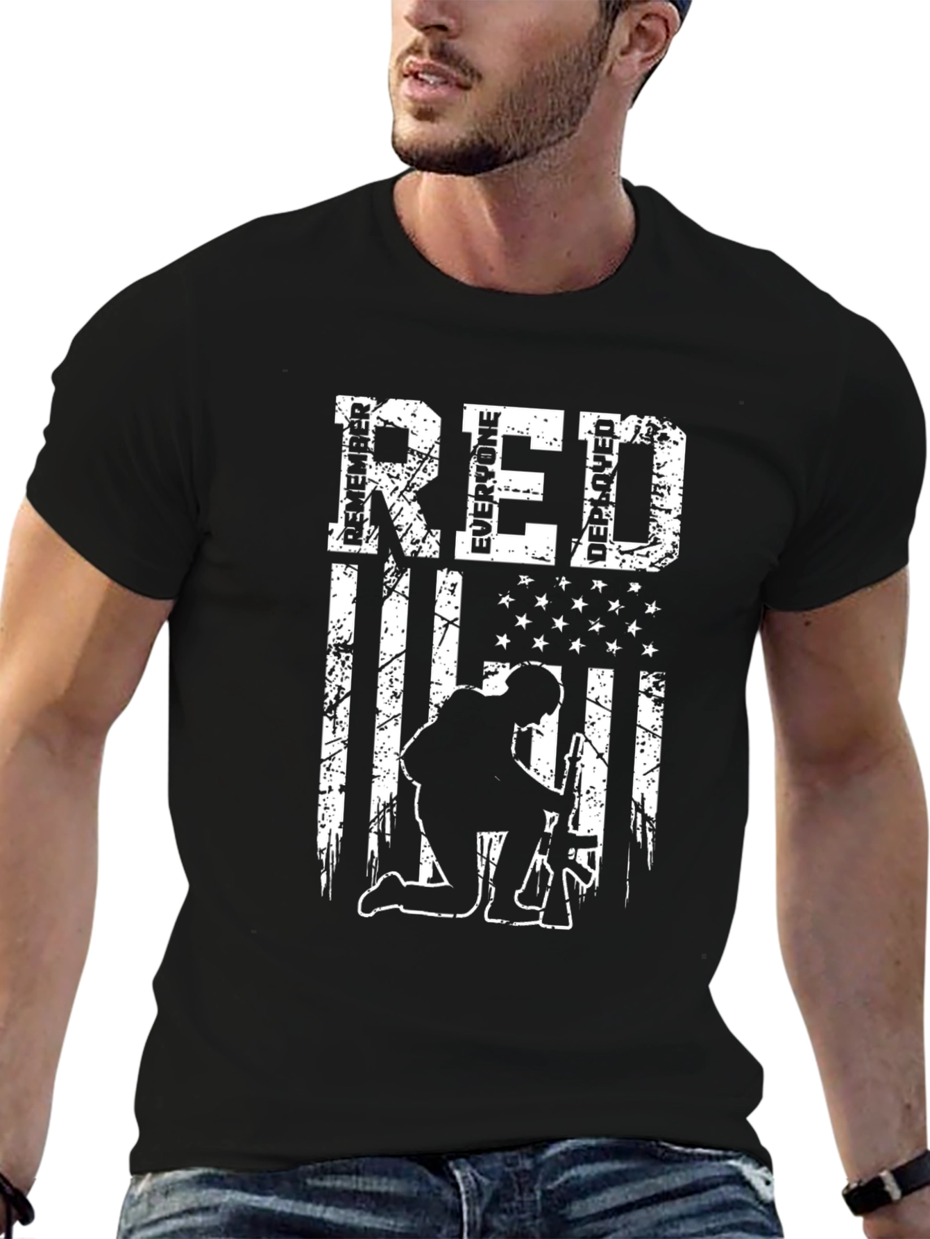 RED Remember Everyone Deployed Graphic T-Shirt