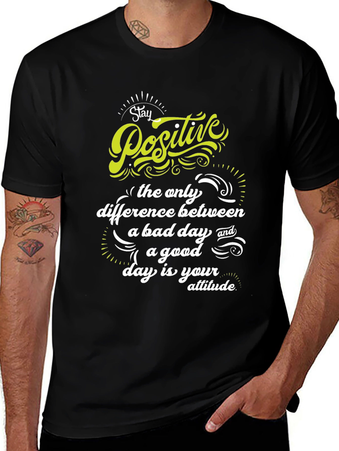 Stay Positive T-Shirt - Inspirational Graphic Tee