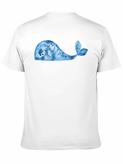 Whale Graphic Tee - Black Cotton Blend