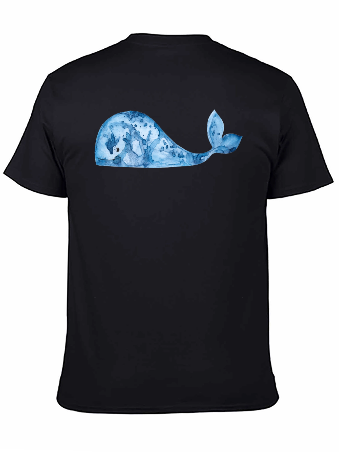 Whale Graphic Tee - Black Cotton Blend