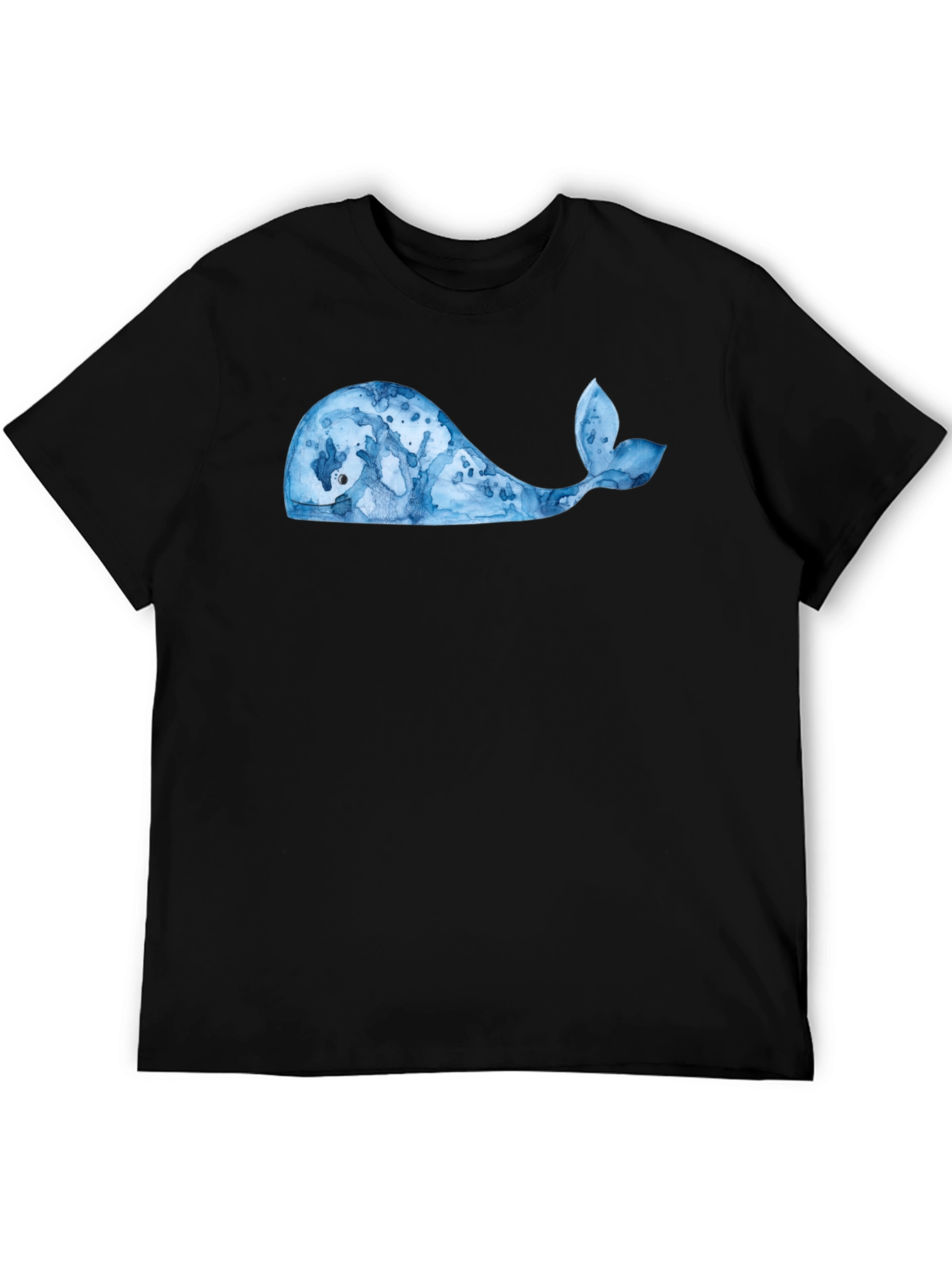 Whale Graphic Tee - Black Cotton Blend