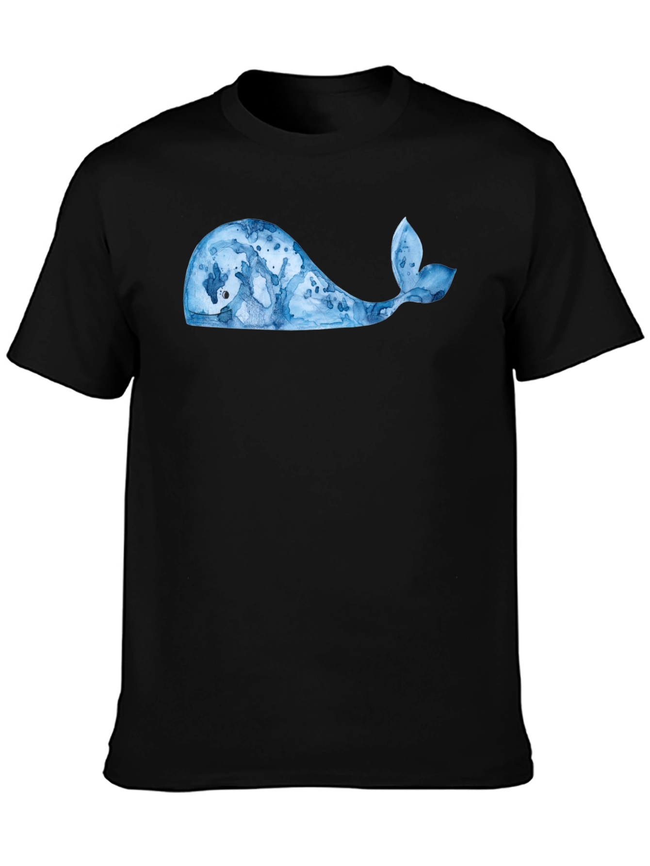 Whale Graphic Tee - Black Cotton Blend